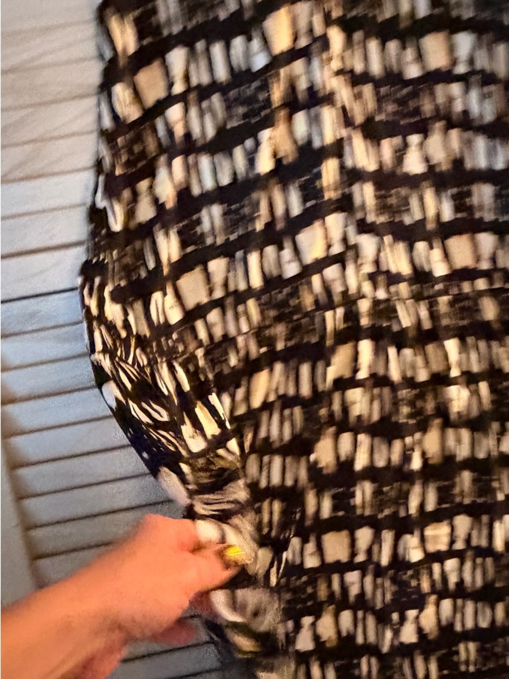 Banana Republic Black & Cream Tie-Shoulder V-Neck Maxi Dress sleeveless - Picture 5 of 7